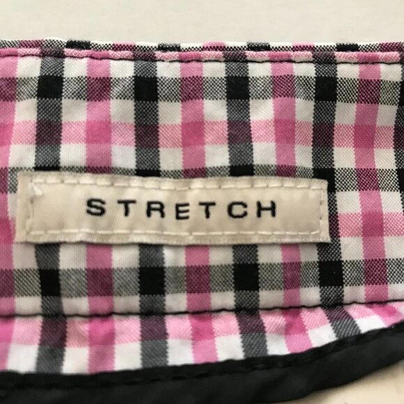 NWOT - Jones New York Sport Stretch Pink Plaid Check Bermuda Shorts - Picture 6 of 14